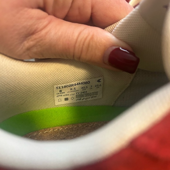 Cariuma Red suede Sneakers with White Accents - Picture 8 of 9